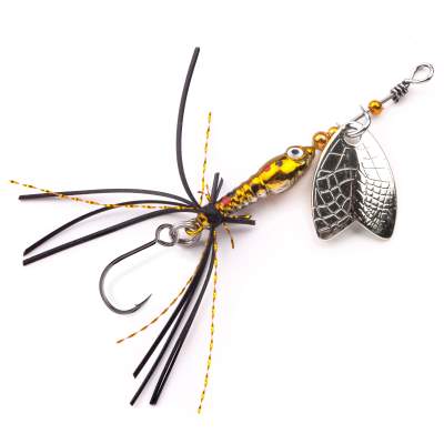 SPRO Larva Mayfly Micro Spinner, Single Hook - 5cm - 4g - Brown Trout - 1Stück