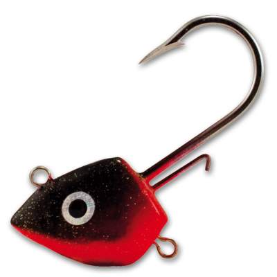 Seawaver Lures Buttje Giant Stand Up Jighead schwarz/ rot 140g, - schwarz/rot - 140g - 1Stück