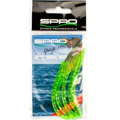 SPRO Spaghettis T/CH/GL Transparent Chartreuse Glitter - 5Stück