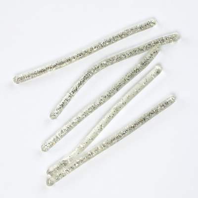 SPRO Spaghettis TR/SI/GL Tranparent Silber Glitter - 5Stück