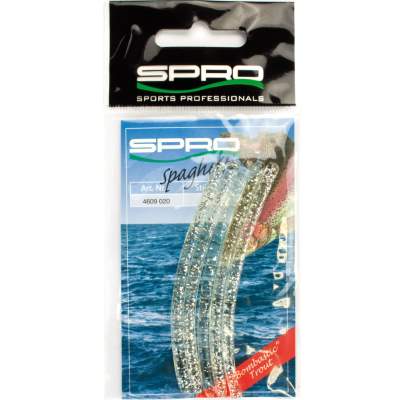 SPRO Spaghettis TR/SI/GL, - Tranparent Silber Glitter - 5Stück