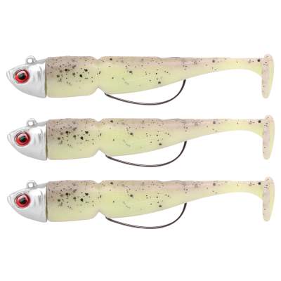 SPRO Guts Bait 11cm Lighting Ghost (1Jigkopf, 1 Haken, 3 Körper) 11cm - Lighting Ghost - 13g - Gr.2/0 - 3Stück