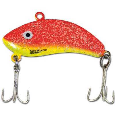 Seawaver Lures Pilker Nordic GRG 400 ohne Zubehör, - gelb/rot/glitter - 400g - 1Stück