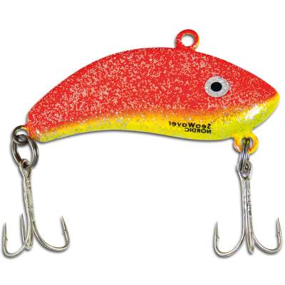 Seawaver Lures Pilker Nordic GRG 130 ohne Zubehör, - gelb/rot/glitter - 130g - 1Stück