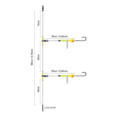 SPRO Salt Rig #9 Brandungsvorfach 90cm - 1Stück