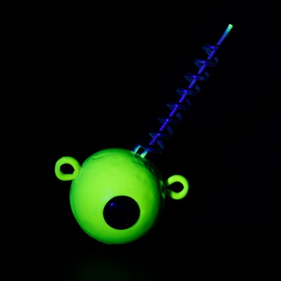 Team Deep Sea Screw-In Head UV Schraub-Jig 250g - Yellow-Glow - 1Stück