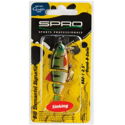 SPRO Swimbait BBZ-1 2,5 Crank-N-Swim Green Perch, 6,35cm - Green Perch - 6,5g - 1Stück