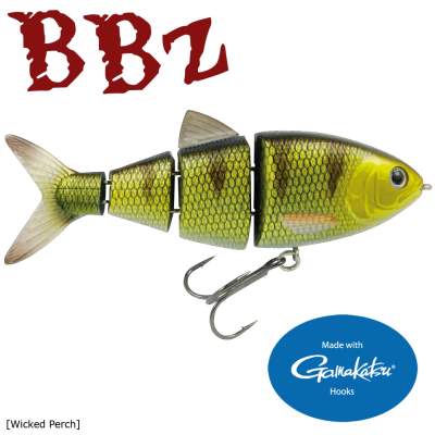 SPRO BBZ-1 4'' Shad Swimbait floating Wicked Perch, - 12cm - Wicked Perch - 21g - 1Stück