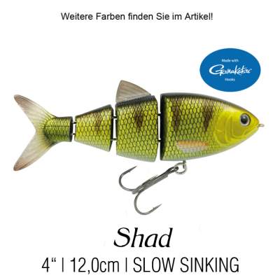 SPRO BBZ-1 4'' Shad Swimbait floating Wicked Perch, - 12cm - Wicked Perch - 21g - 1Stück