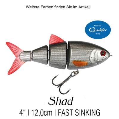 SPRO BBZ-1 4'' Shad Swimbait slow sinking RO, - 12cm - Roach - 25g - 1Stück