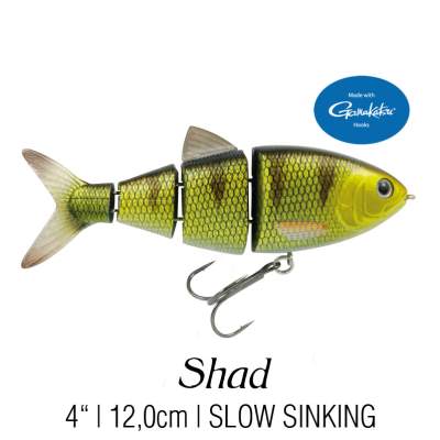 SPRO BBZ-1 4'' Shad Swimbait fast sinking Wicked Perch 12cm - Wicked Perch - 28g - 1Stück