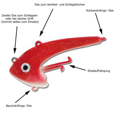 Seawaver Lures Giant Jighead FR 130 fluo/rot - 130g - 1Stück