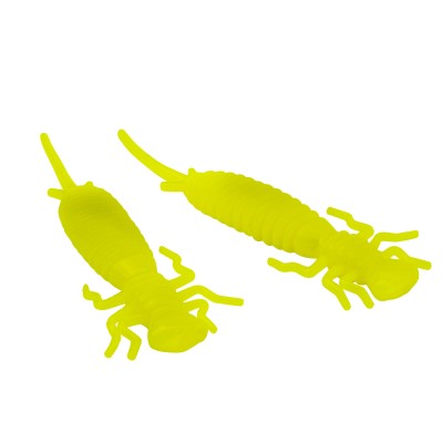 Senshu Nymph Crawler Insektenköder 4cm - Yellow Fluo - 0.47g - 10 Stück