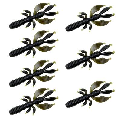 Senshu Flapping Craw Creature Bait 6.5cm - Black - 2.75g - 7 Stück