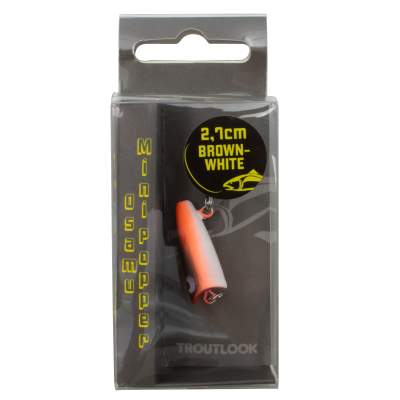 Troutlook Osamu mini Popper 2,7cm, 1,5g - brown-white