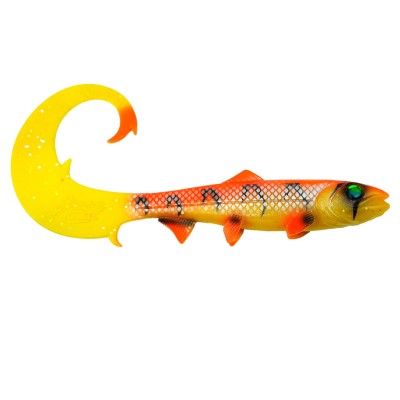 Hostagevalley Lures Hostagevalley Curlytail 18 - Twister Flame Fish - 18cm - 28g - 1Stück
