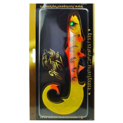 Hostagevalley Lures Hostagevalley Curlytail 18 - Twister Flame Fish - 18cm - 28g - 1Stück