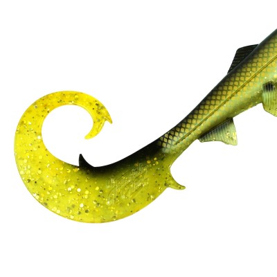 Hostagevalley Lures Hostagevalley Curlytail 18 - Twister Gold Jade - 18cm - 28g - 1Stück