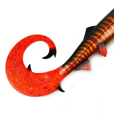 Hostagevalley Lures Hostagevalley Curlytail 24 - Twister Red Pike - 24cm - 66g - 1Stück