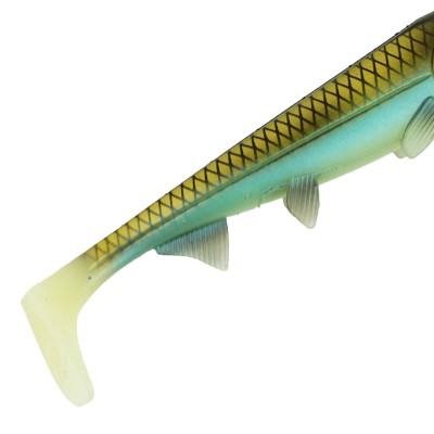Hostagevalley Lures Hostagevalley Shad 22 - Gummifisch Gold Attack - 22cm - 90g - 1Stück