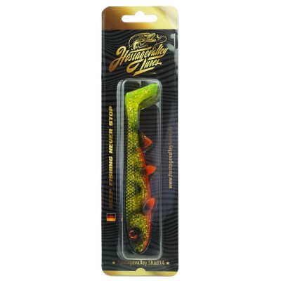 Hostagevalley Lures Hostagevalley Shad 14 - Gummifisch Natural Perch - 14cm - 25g - 1Stück