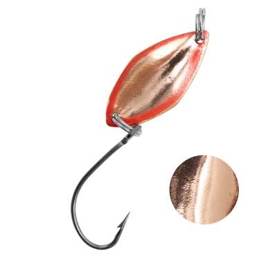 Troutlook Forellen Spoon Mosquito, 2,10cm - 1,2g - Orange-Copper-Glitter UV