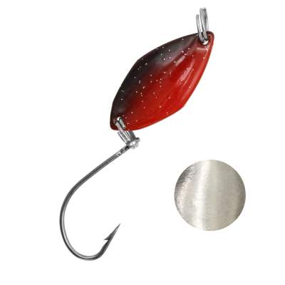 Troutlook Forellen Spoon Mosquito 2,10cm - 1,2g - Red-Black-Silver-Glitter