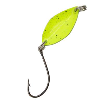 Troutlook Forellen Spoon Mosquito, 2,10cm - 1,2g - Yellow-Black-Glitter UV