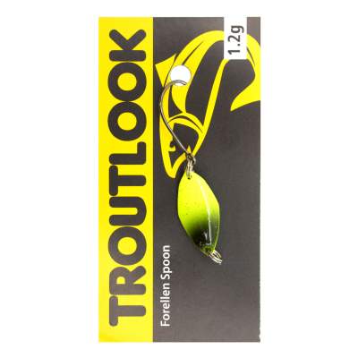 Troutlook Forellen Spoon Mosquito, 2,10cm - 1,2g - Yellow-Black-Glitter UV