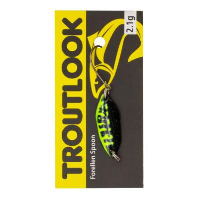 Troutlook Forellen Spoon Clash, 2,60cm - 2,1g - Black-Green-Glitter UV