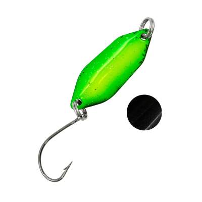 Troutlook Forellen Spoon Clash 2,60cm - 2,1g - Green-Black-Glitter UV