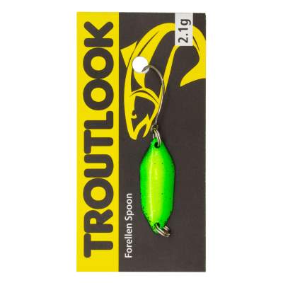 Troutlook Forellen Spoon Clash, 2,60cm - 2,1g - Green-Black-Glitter UV