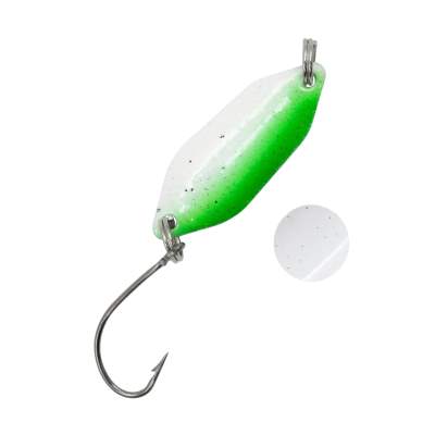 Troutlook Forellen Spoon Clash 2,60cm - 2,1g - Green-White-Glitter UV