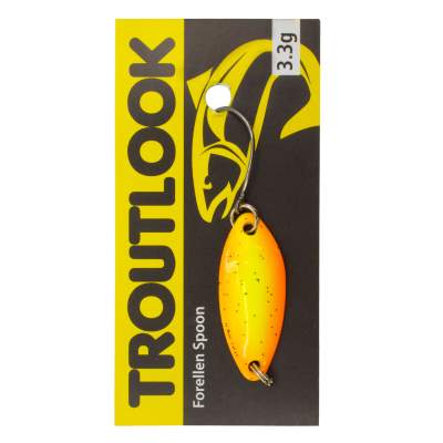 Troutlook Forellen Spoon Touch 2,90cm - 3,3g - Yellow-Orange-Silver-Glitter UV