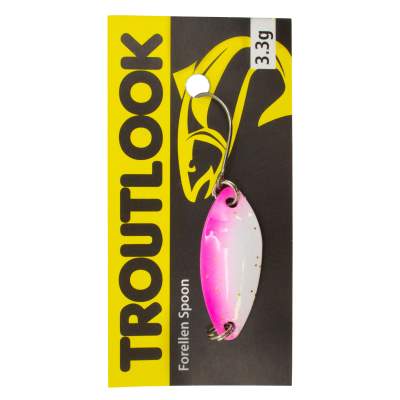 Troutlook Forellen Spoon Touch, 2,90cm - 3,3g - White-Pink-Glitter UV