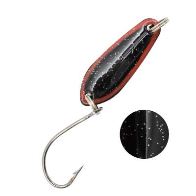 Troutlook Forellen Spoon McFly UV 2,50cm - 1,6g - Black-Red