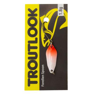 Troutlook Forellen Spoon Salsa, 2,60cm - 1,8g - White-Glitter-Red UV