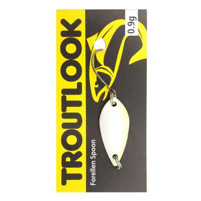 Troutlook Forellen Spoon Scale, 3,20cm - 0,9g - White-Yellow UV