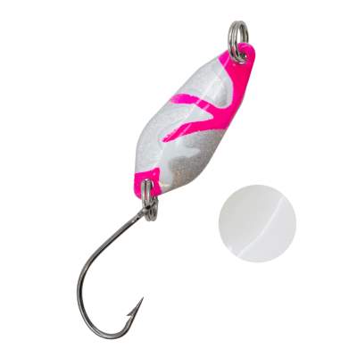 Troutlook Forellen Spoon Salsa, 2,60cm - 1,8g - White-Silver-Pink UV