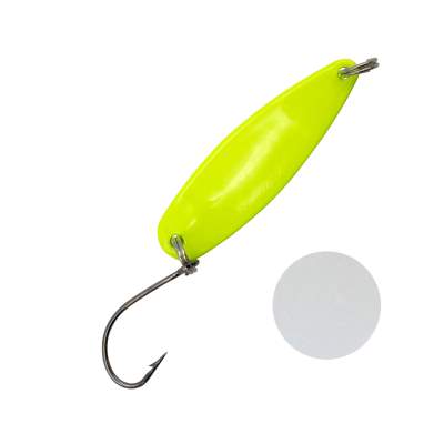 Troutlook Forellen Spoon Salmonizer, 3,90cm - 3,2g - White-Yellow UV