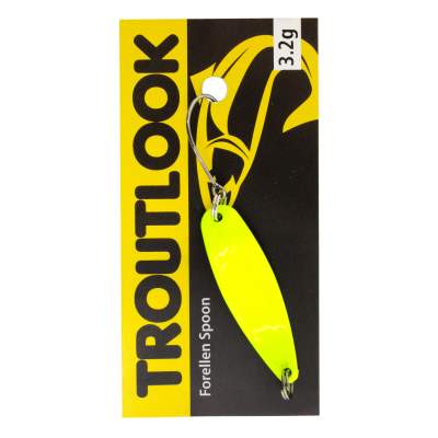 Troutlook Forellen Spoon Salmonizer, 3,90cm - 3,2g - White-Yellow UV