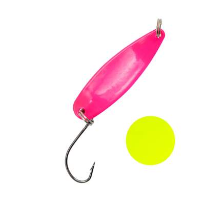 Troutlook Forellen Spoon Salmonizer, 3,90cm - 3,2g - Pink-Yellow UV