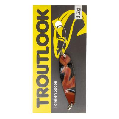 Troutlook Forellen Spoon Salmonizer, 3,90cm - 3,2g - Camouflage-Orange UV