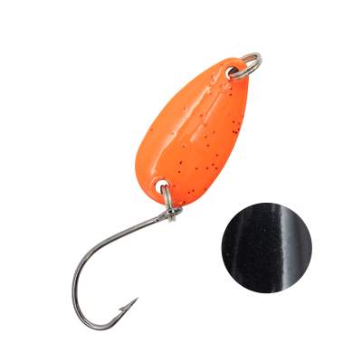Troutlook Forellen Spoon Extasy jr., 2,29cm - 1,8g - Orange-Black -Glitter UV