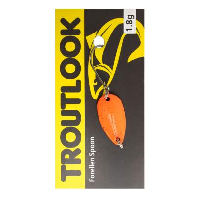 Troutlook Forellen Spoon Extasy jr., 2,29cm - 1,8g - Orange-Black -Glitter UV