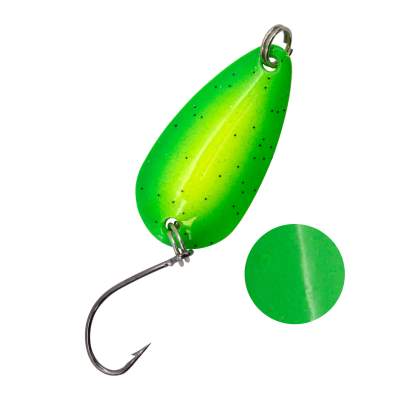 Troutlook Forellen Spoon Extasy, 3,11cm - 3,7g - Green-Glitter UV