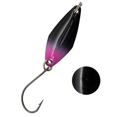 Troutlook Forellen Spoon Hunter jr. 2,77cm - 0,9g - Black-Pink UV