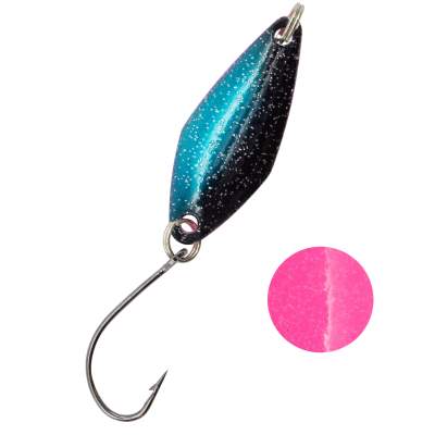 Troutlook Forellen Spoon Hunter jr. 2,77cm - 0,9g - Blue-Glitter-Pink