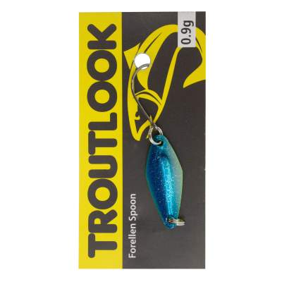 Troutlook Forellen Spoon Hunter jr. 2,77cm - 0,9g - Blue-Glitter-Yellow UV