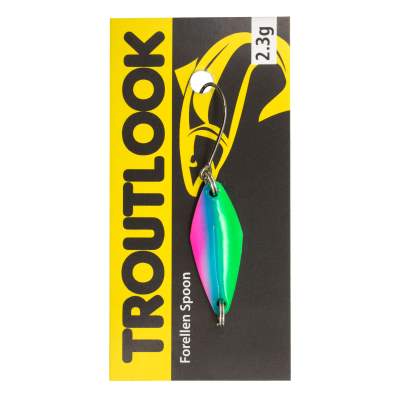 Troutlook Forellen Spoon Hunter, 2,90cm - 2,3g - Rainbow-Black UV